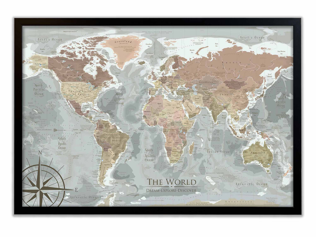 map of the world for wall with push pins