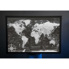 black and white world map