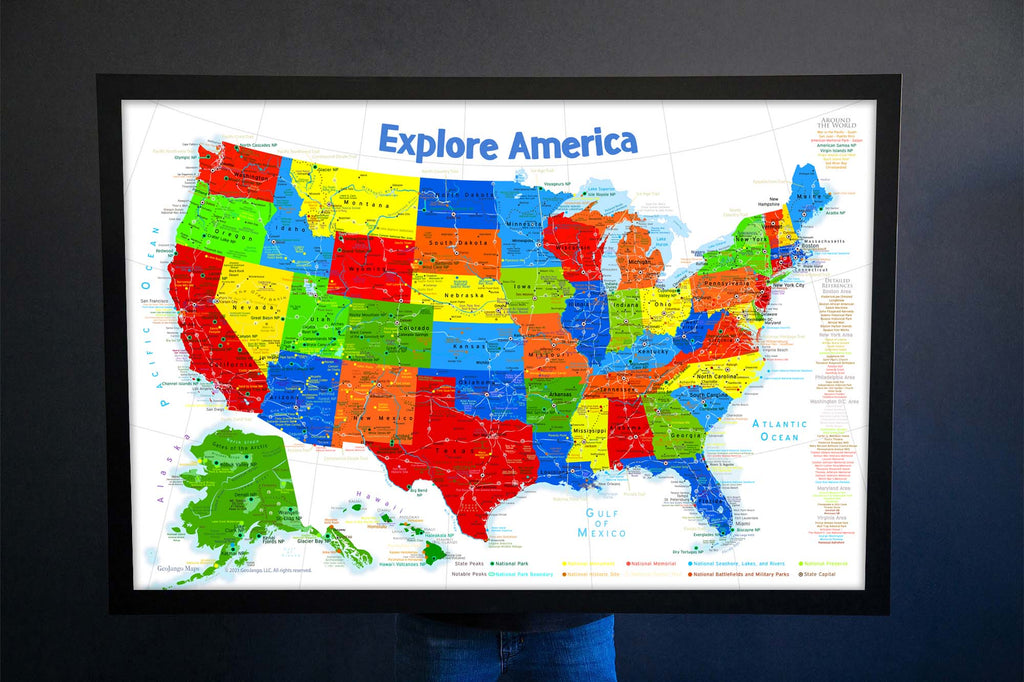 Colorful US map