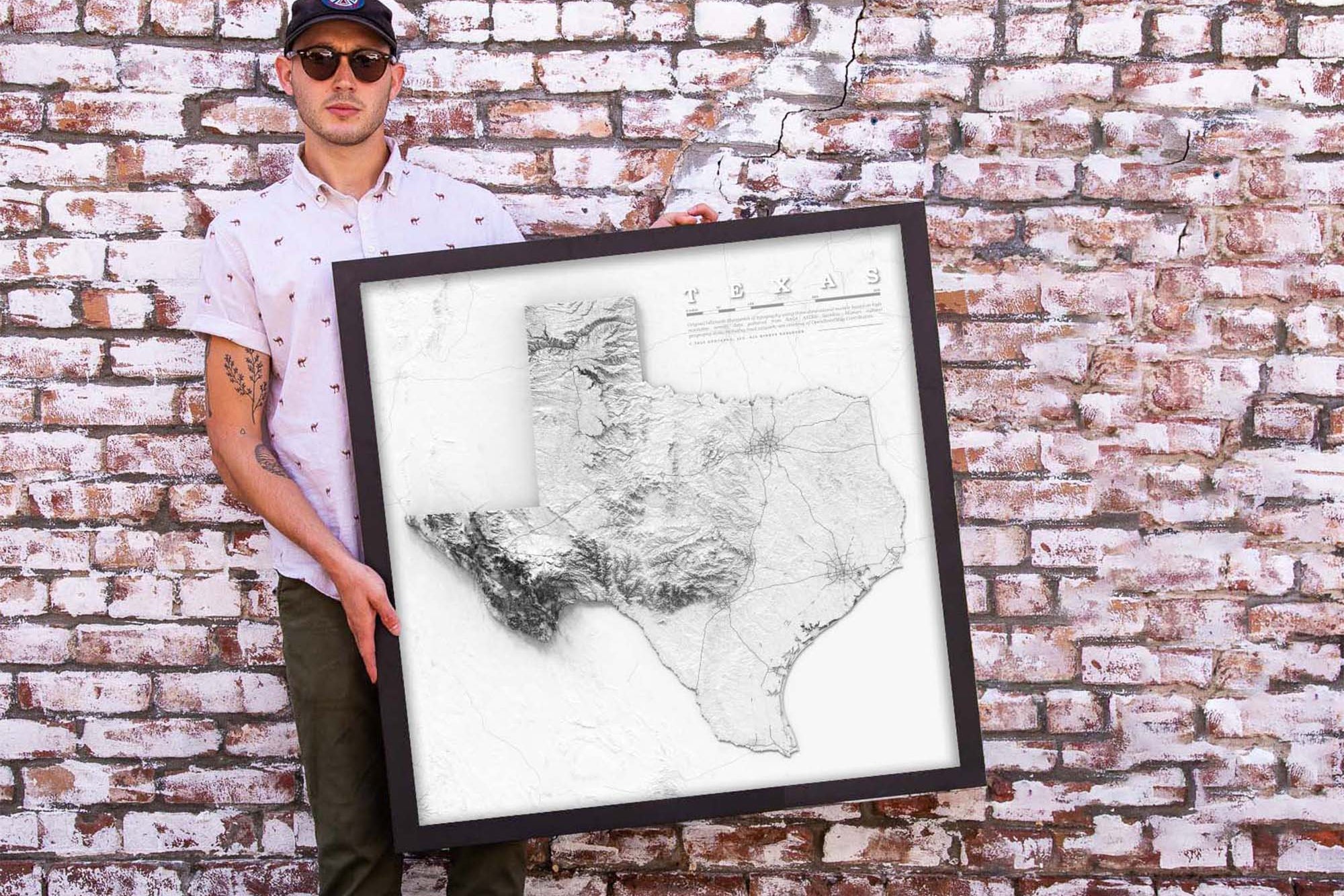 Texas Wall Map Poster