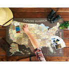 National Parks map with pins