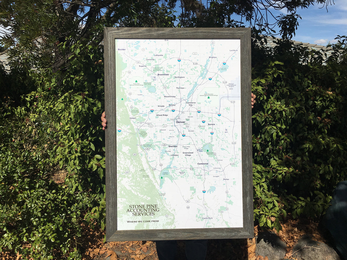 Custom Pin Map Example Custom Business City Pin Map, Custom Map Maker – GeoJango Maps
