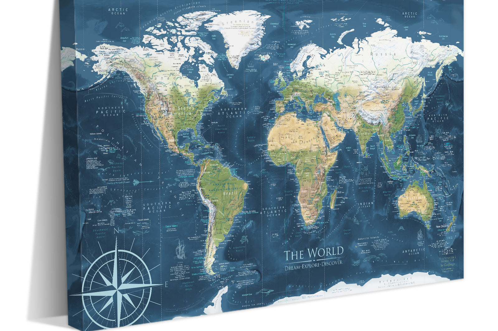 World Travel Maps With Pins - Expert Cartography, Labeled for Explorers ...