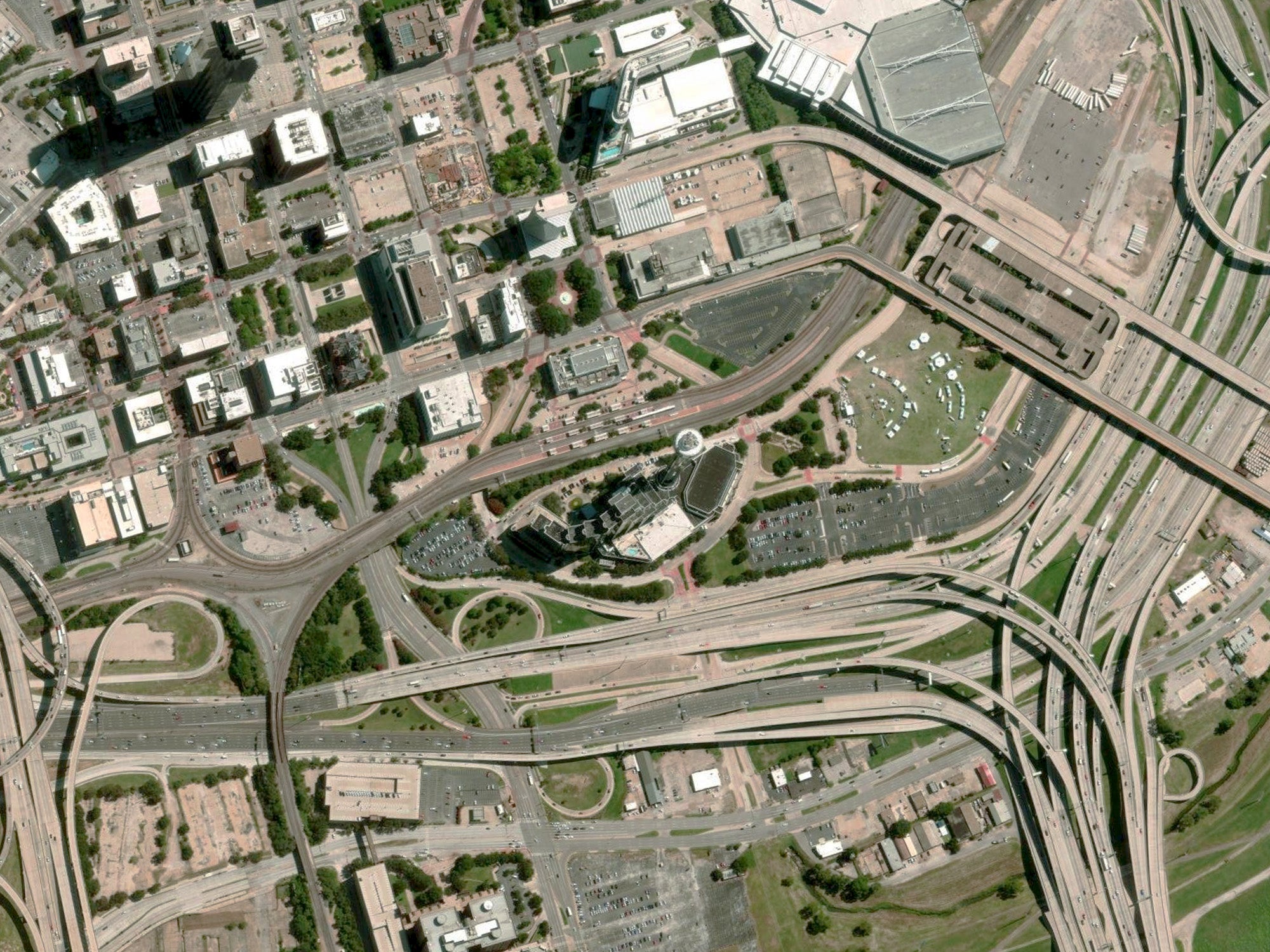 Downtown Dallas View from Space – GeoJango Maps