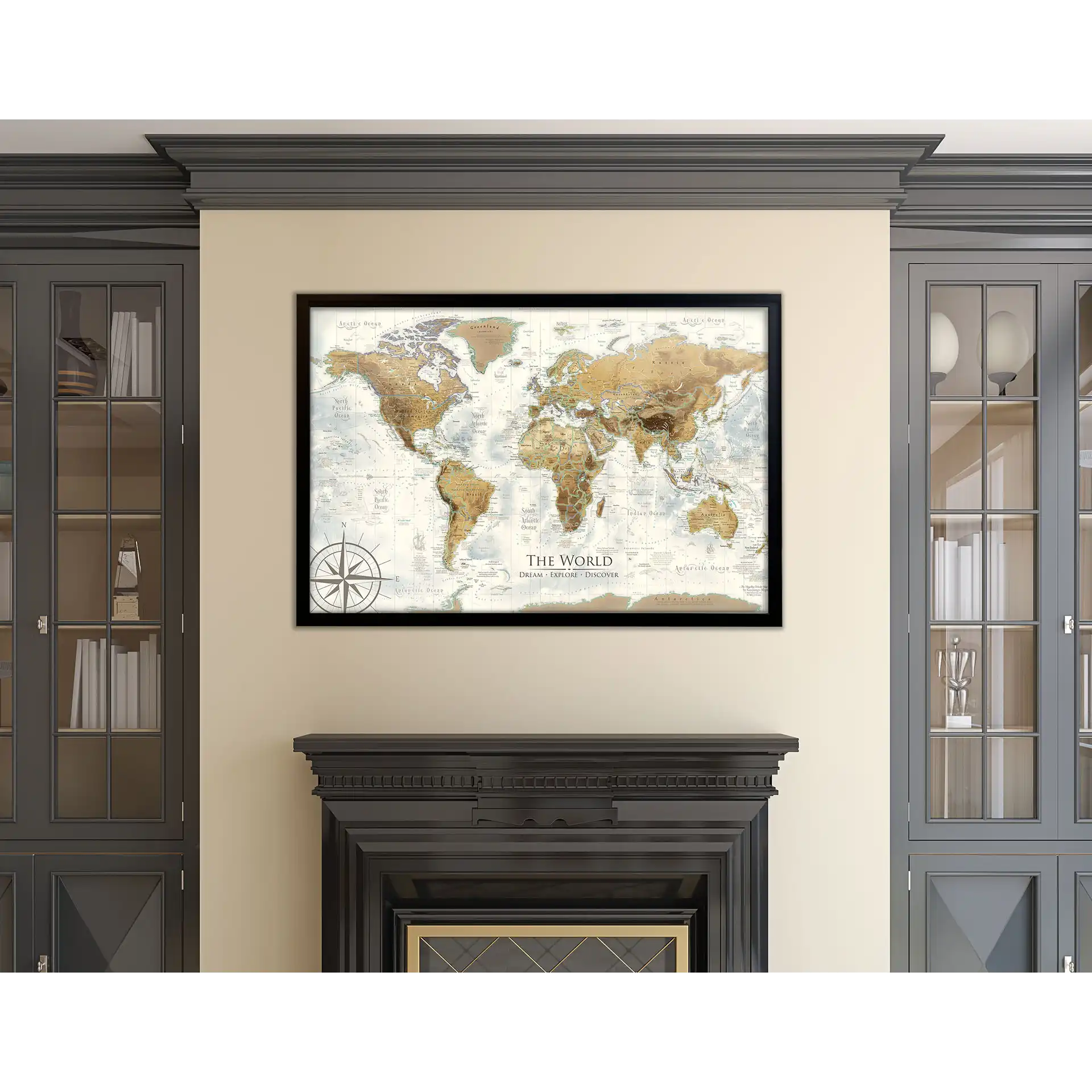 Family adventure map in a living room