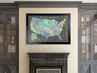 USA Wall Map Black