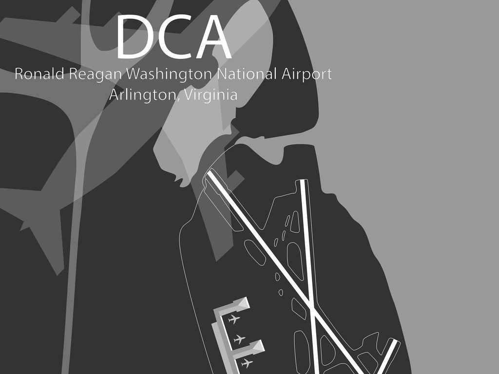 DCA Airport Runway Map