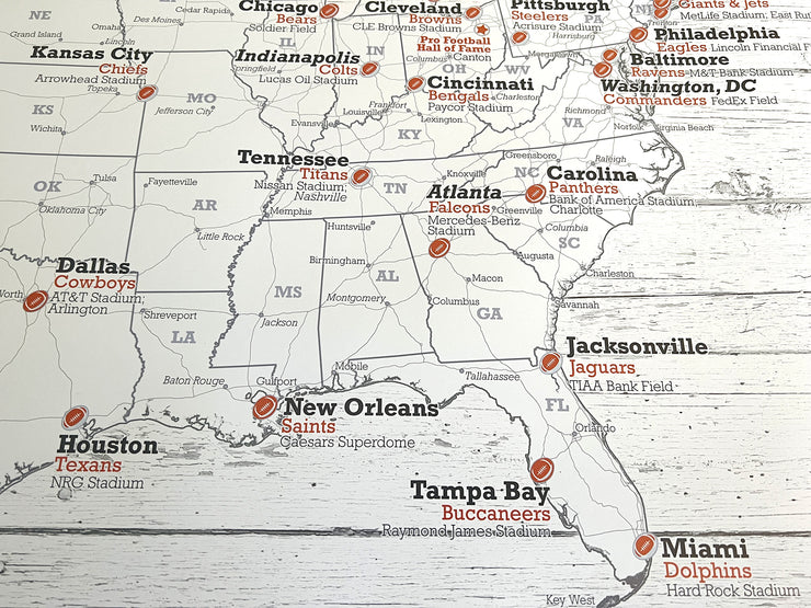 List of NFL Teams & Stadiums - NFL Map (2024) – GeoJango Maps