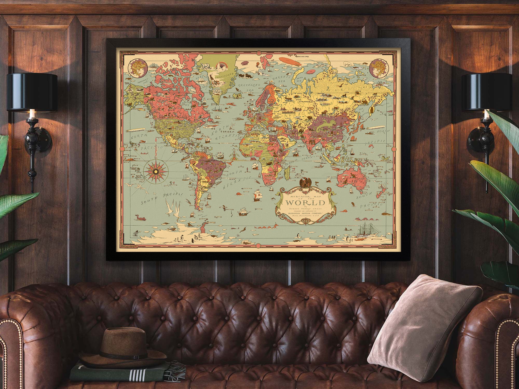 antique world map