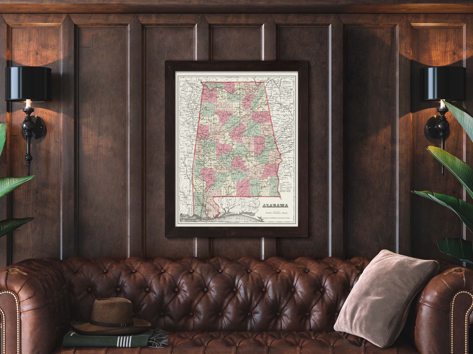 vintage Mississippi map 