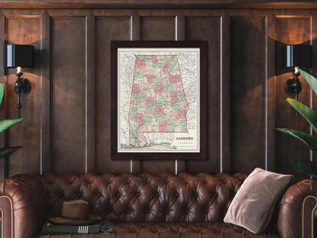 vintage Mississippi map 