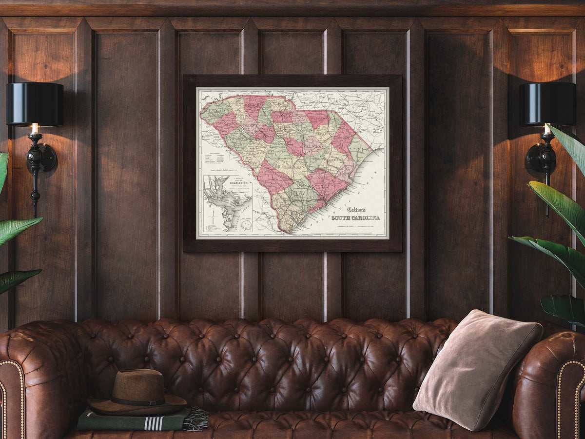 Vintage State of South Carolina Map – GeoJango Maps