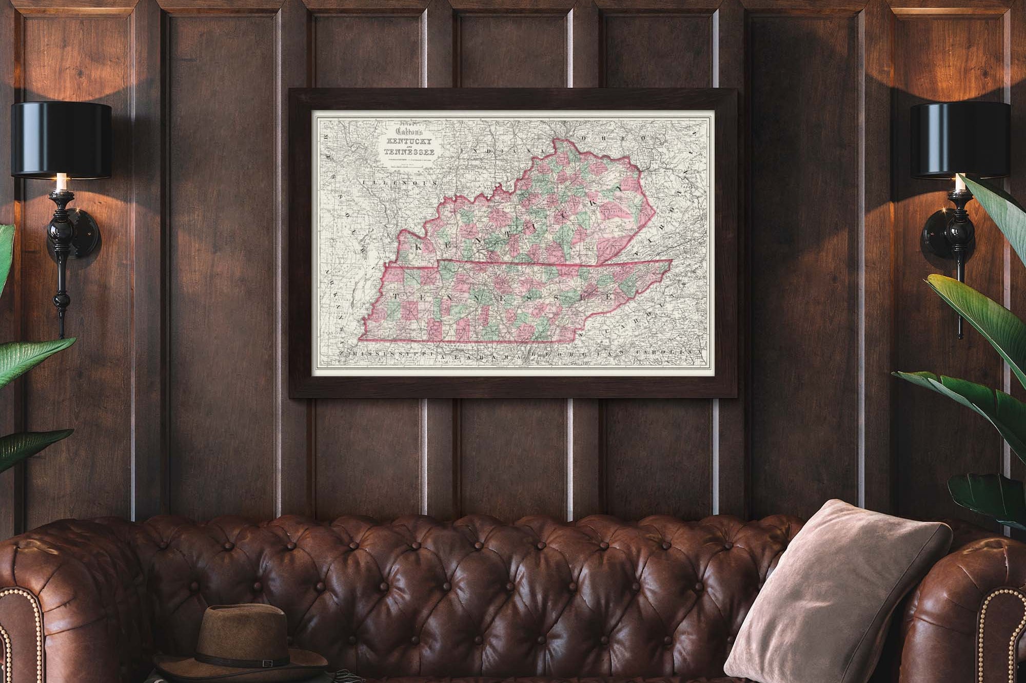 Vintage Tennessee Map