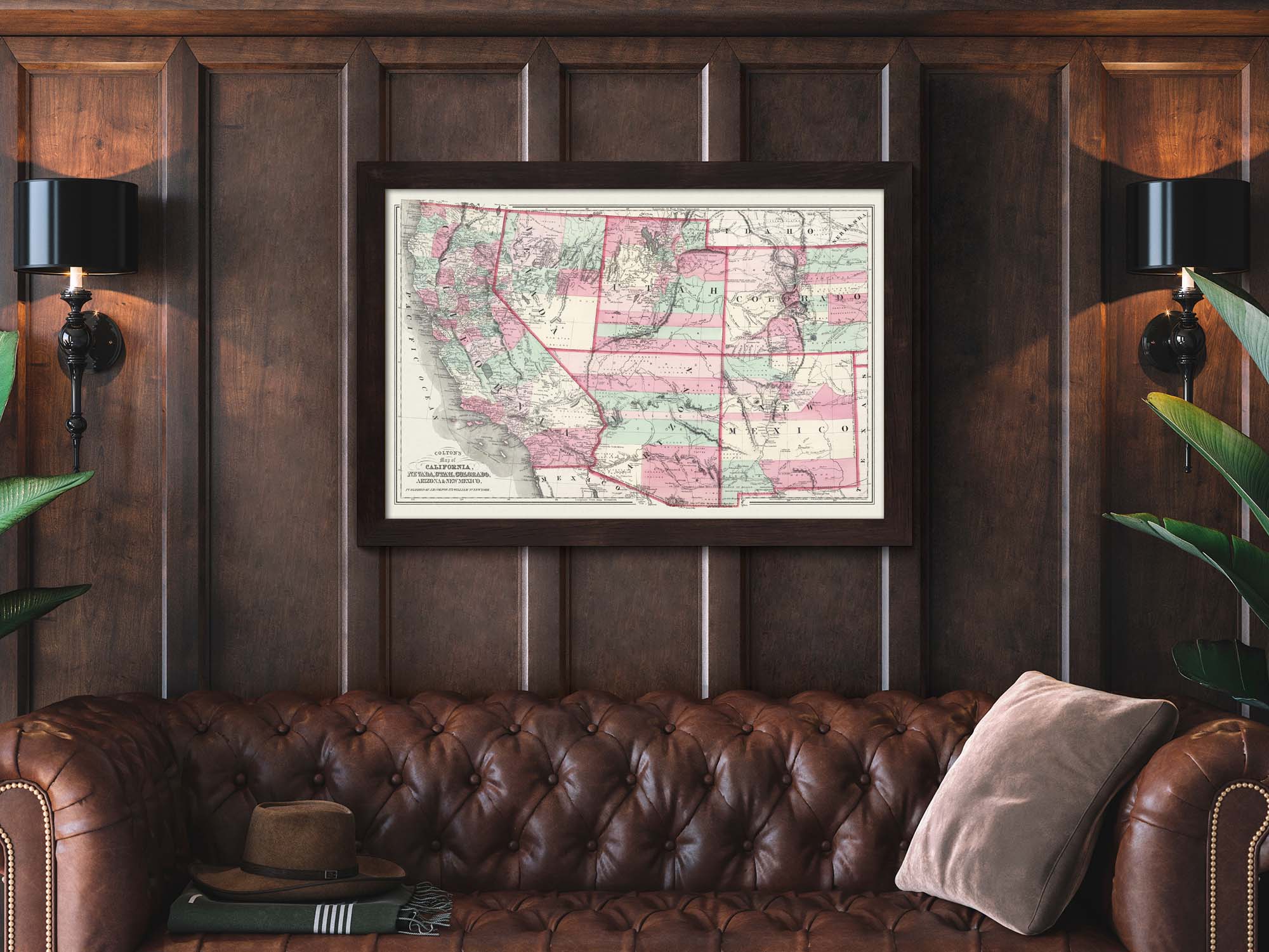 antique west coast map