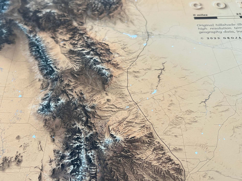 Detail map of the colorado rockies
