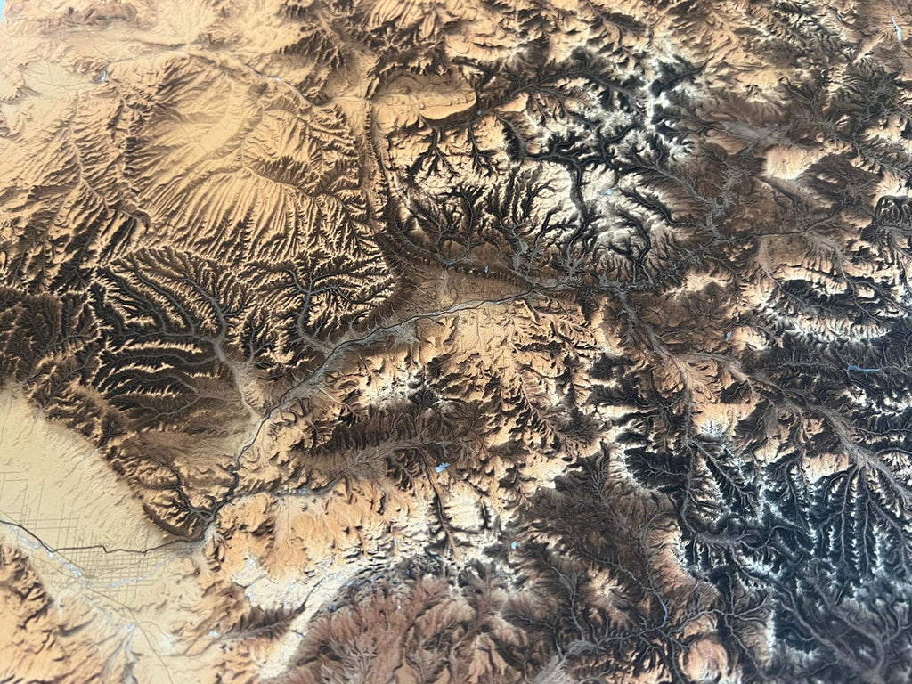 detailed colorado mountains elevation print