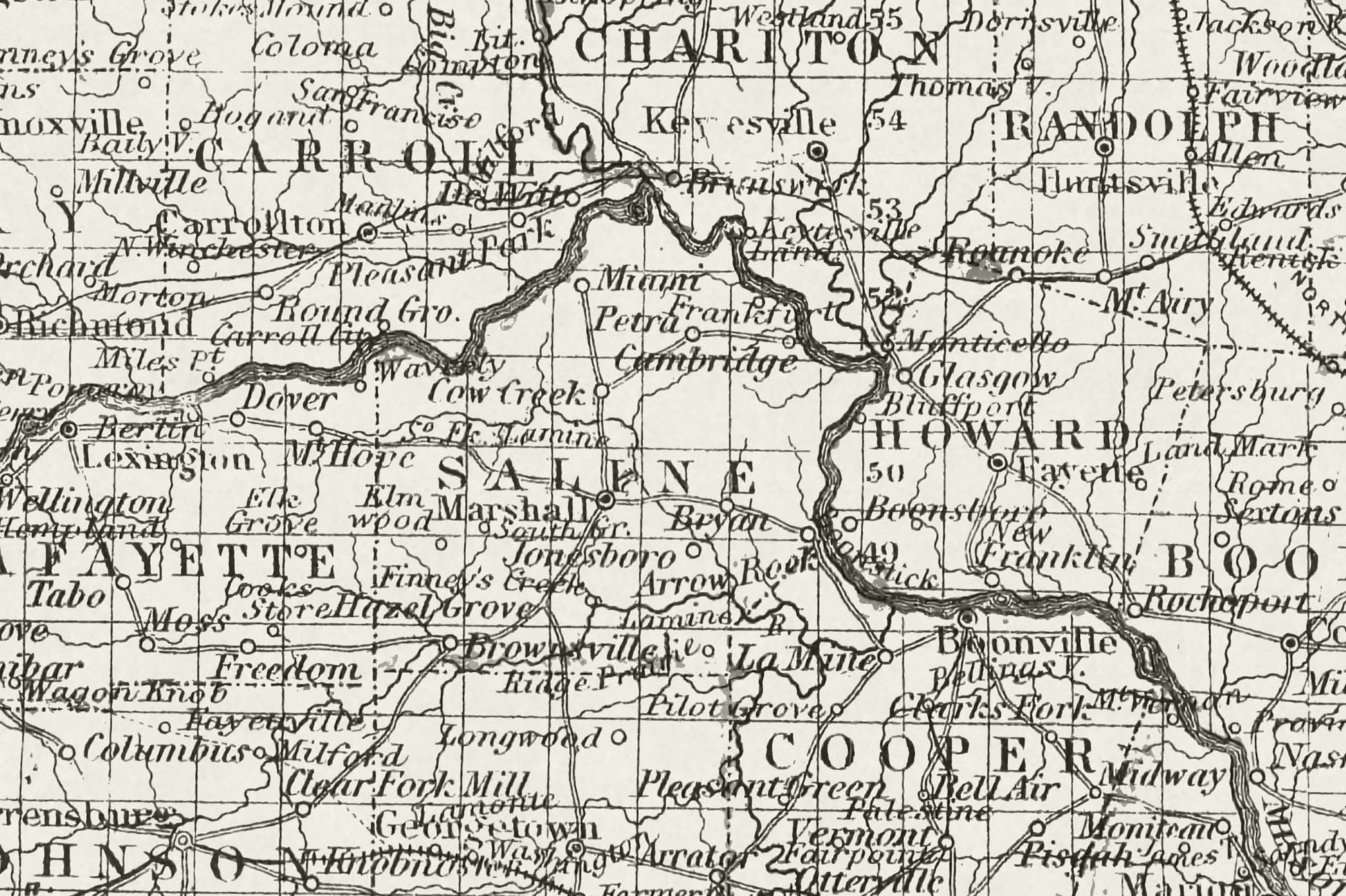 detailed old Mississippi map