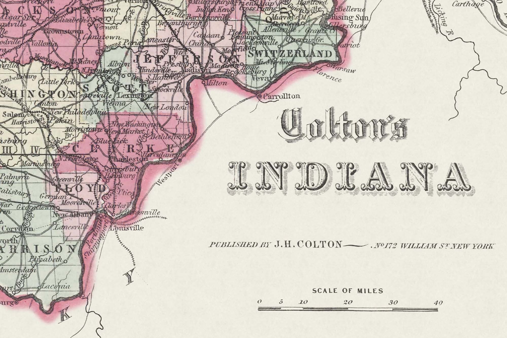 old indiana map 1800s