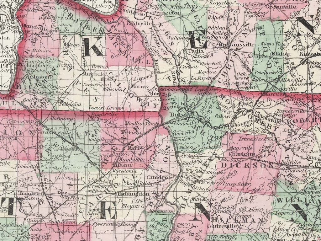 old Kentucky map 1800s
