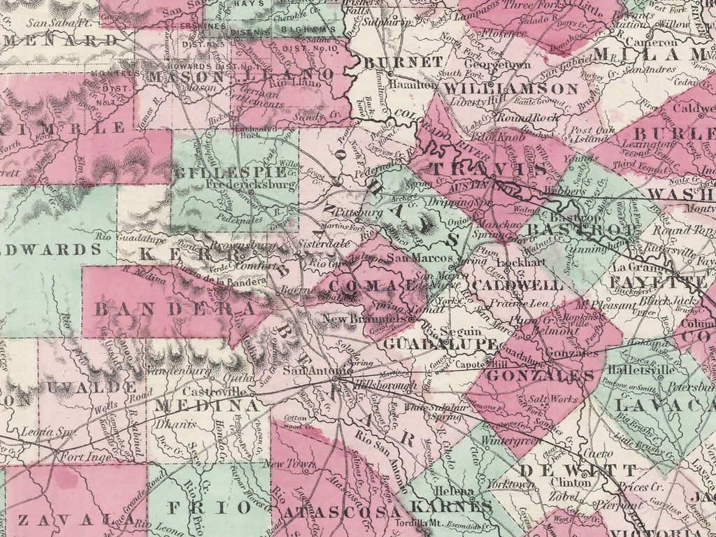 old texas road maps