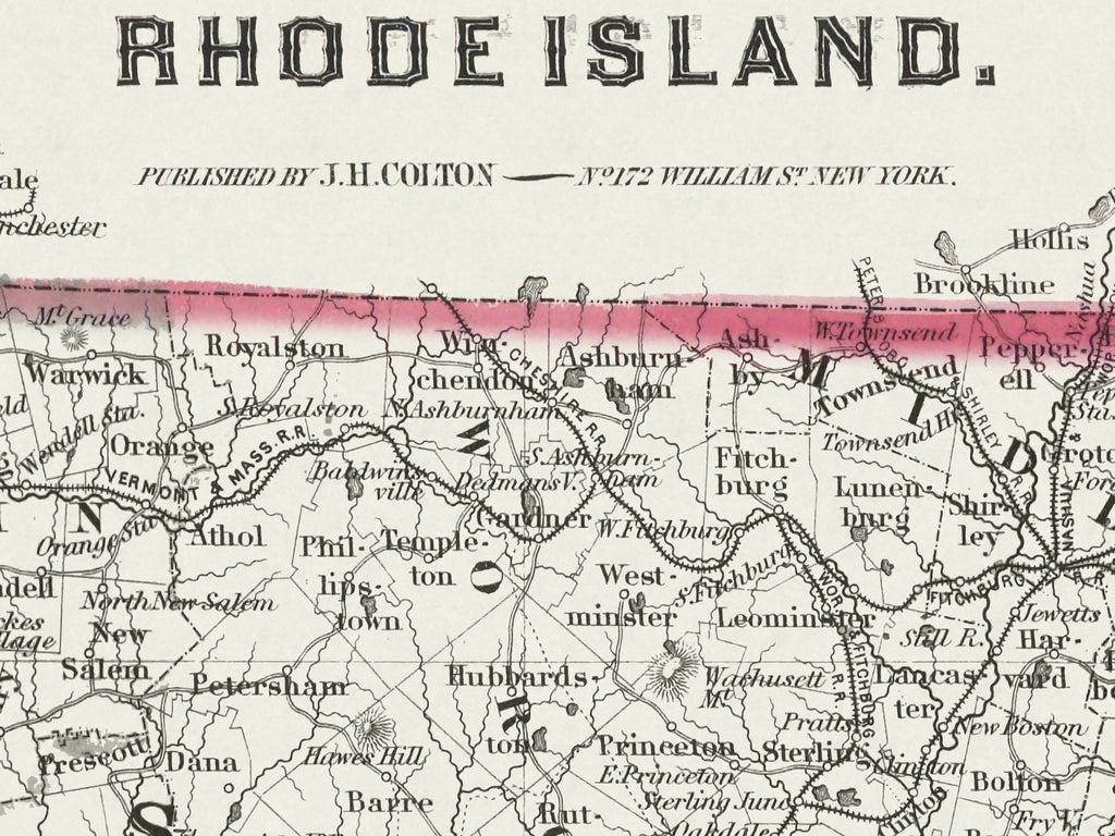 detailed old map of massachusetts and rhode island