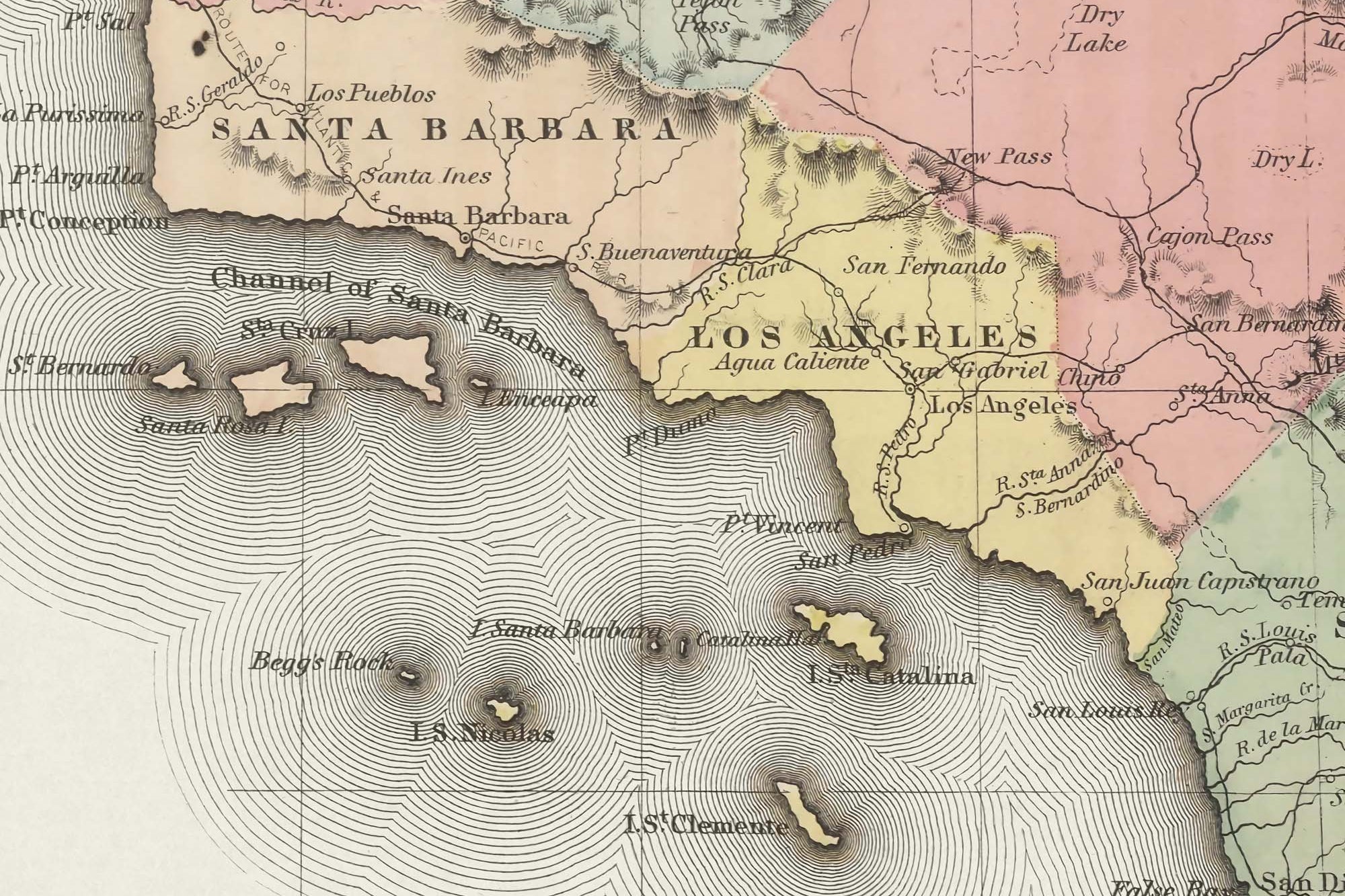 detailed historic map of los angeles