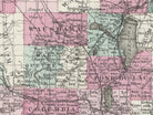 vintage WI map