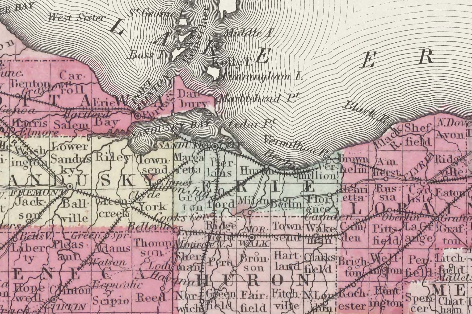 vintage Ohio map 