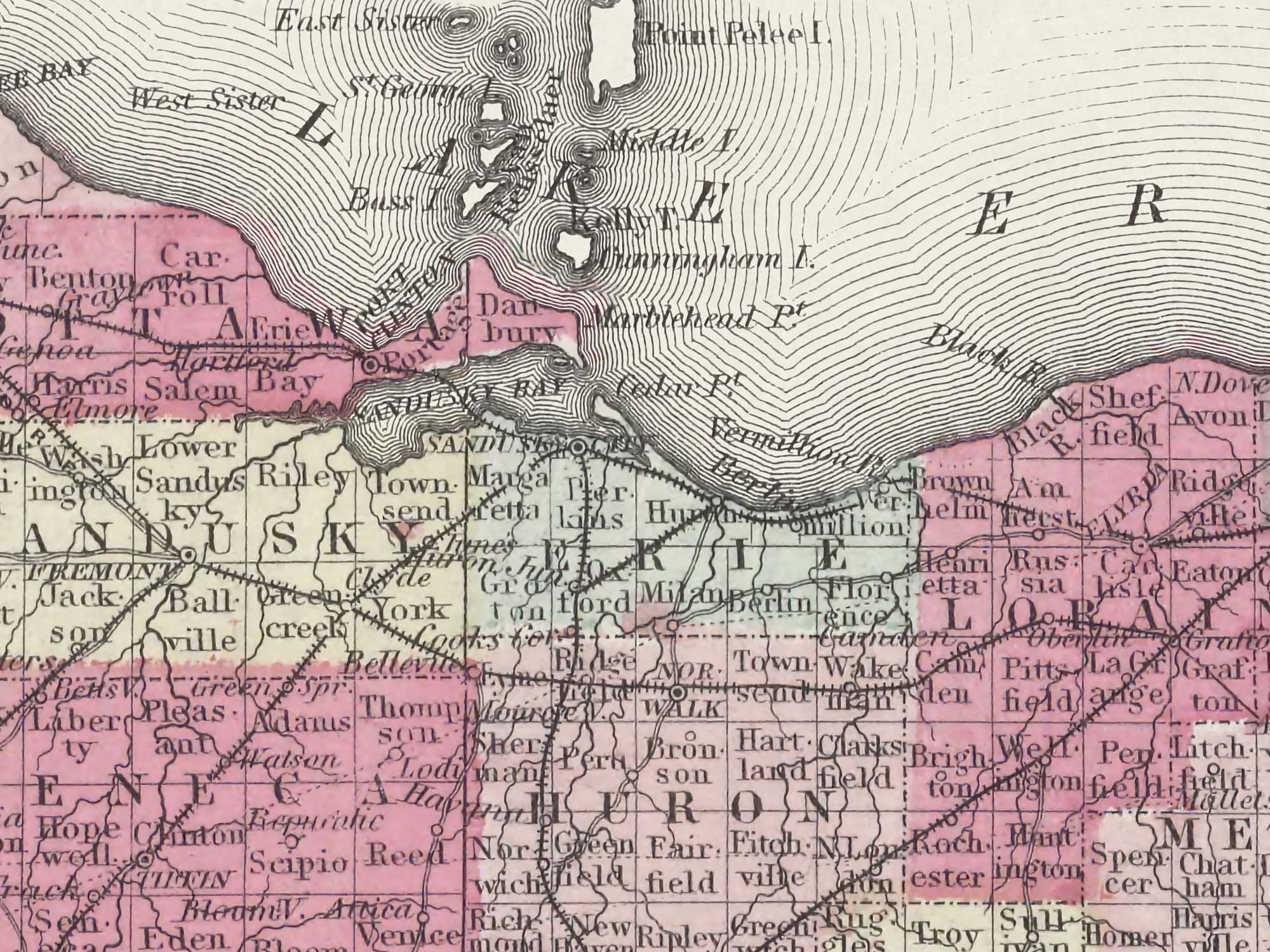 vintage Ohio map 