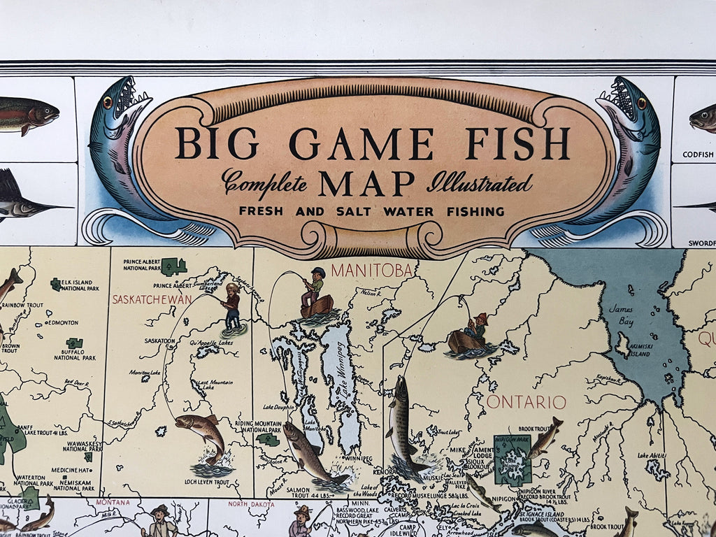big game fish map fresh and salt water