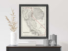 Historical Map of California 1850s