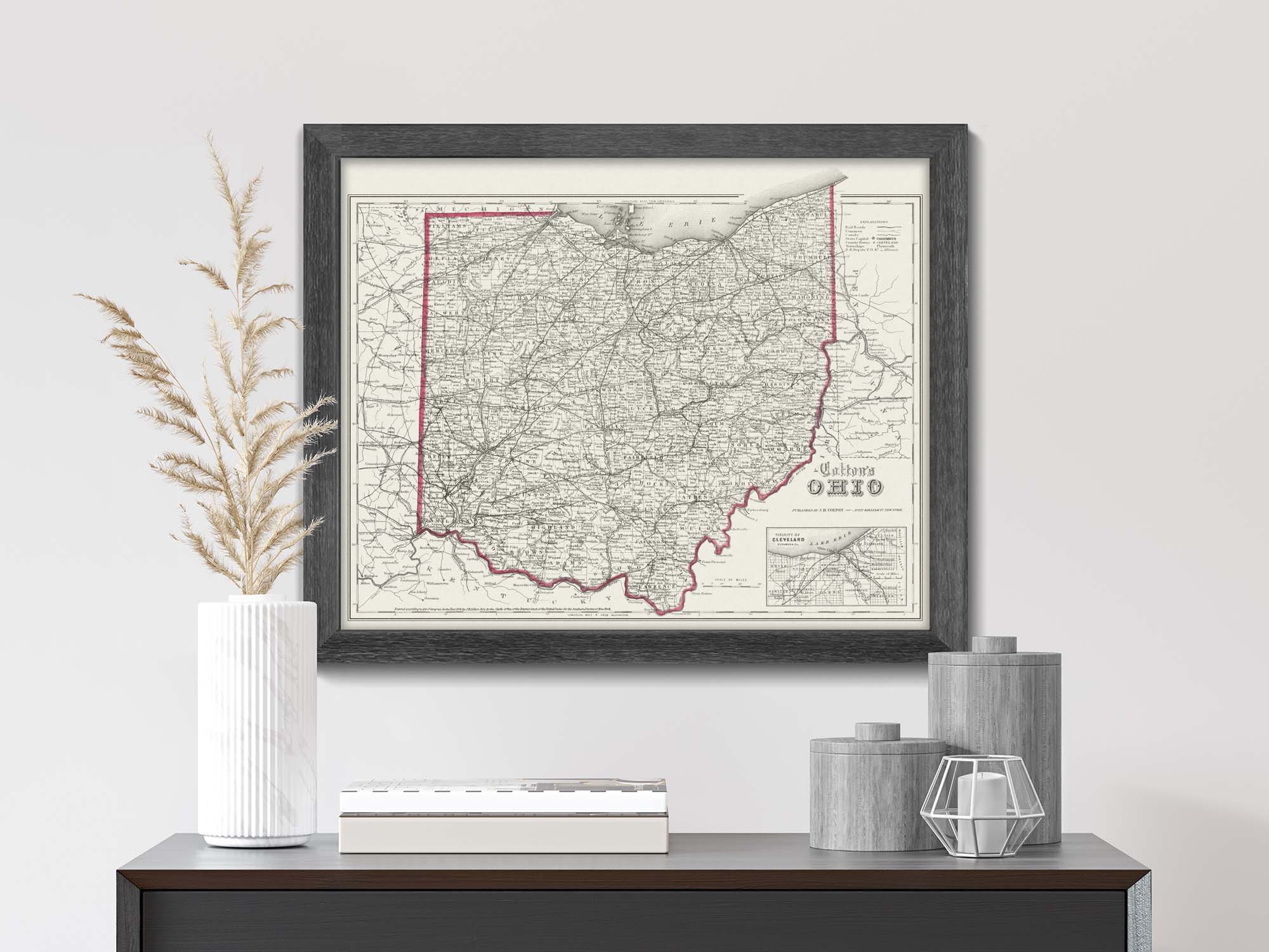 Old Ohio Map Print