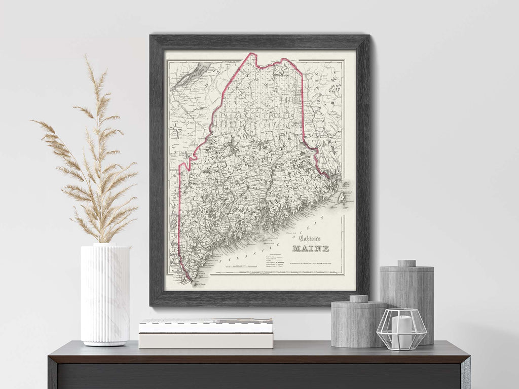 Old Maine Map Print