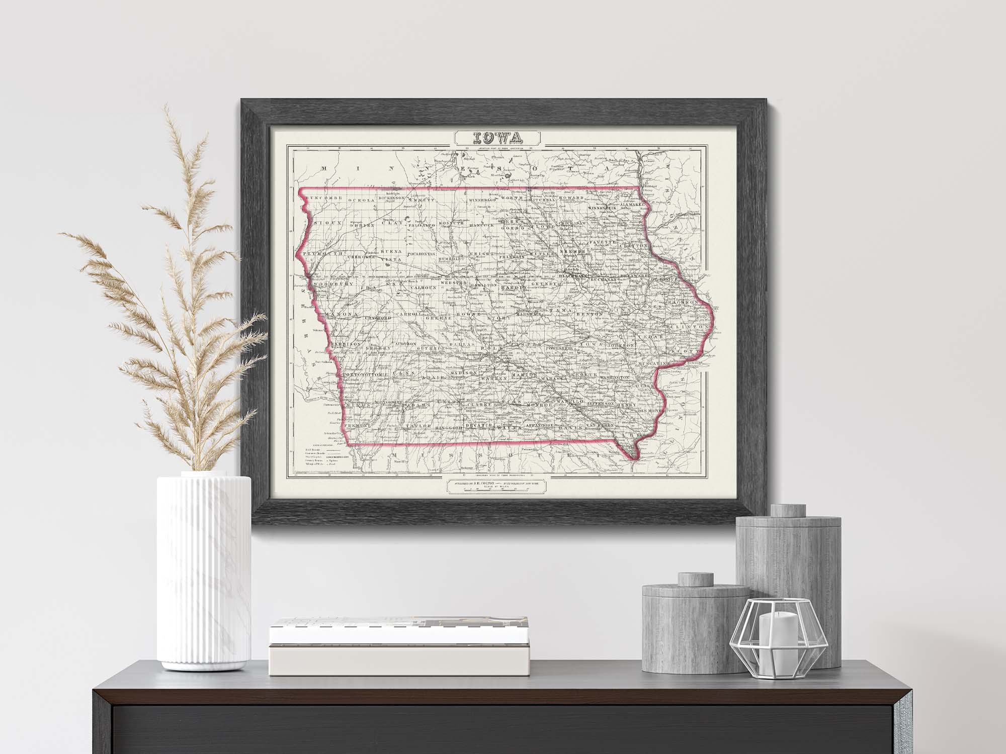 Antique State Map of Arkansas