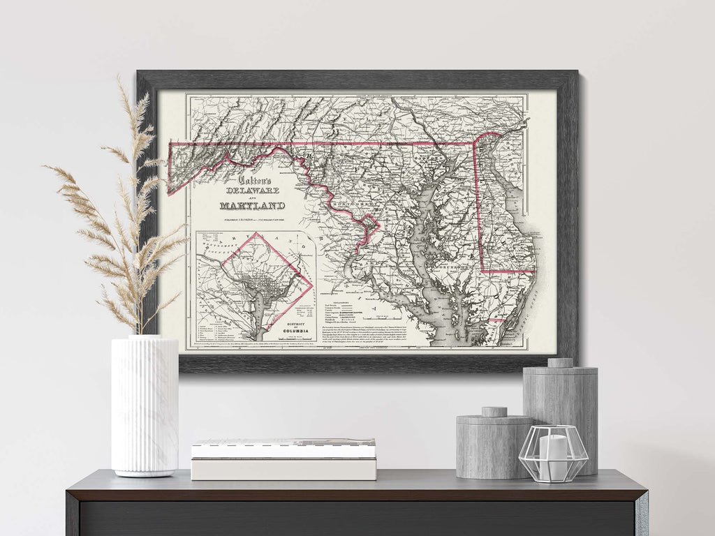 Antique State Map of Maryland