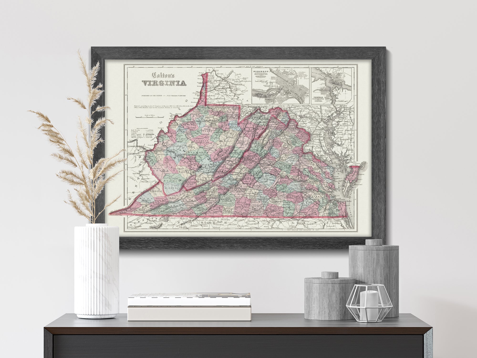 vintage virginia map