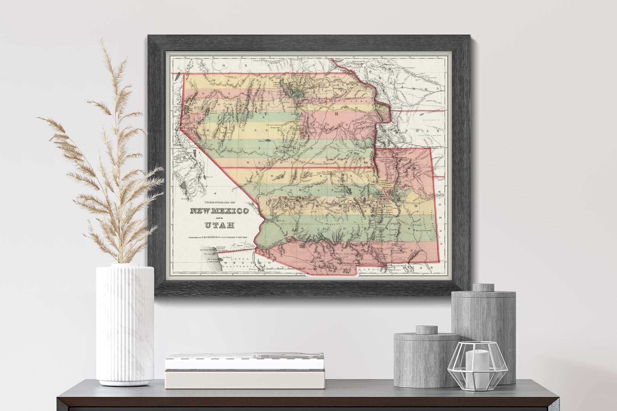 Historic New Mexico Utah Map
