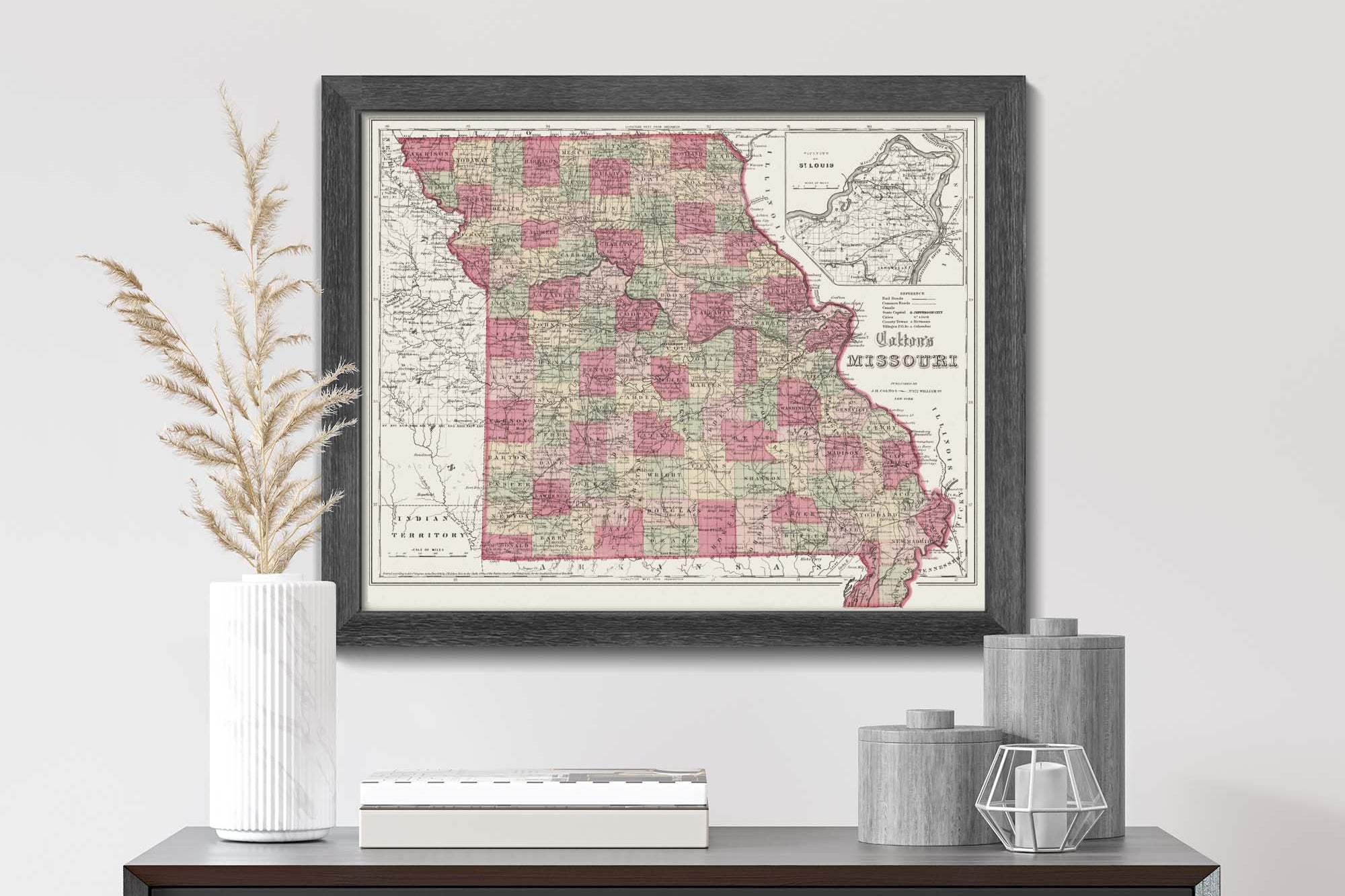 Vintage State of Missouri Map