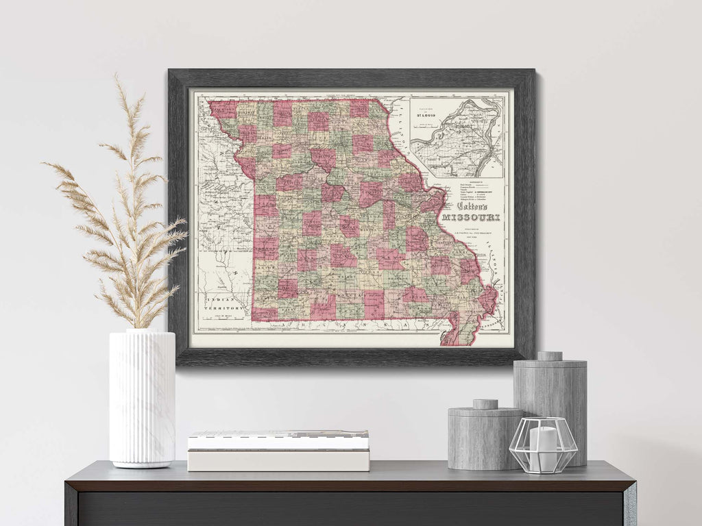 Vintage State of Missouri Map
