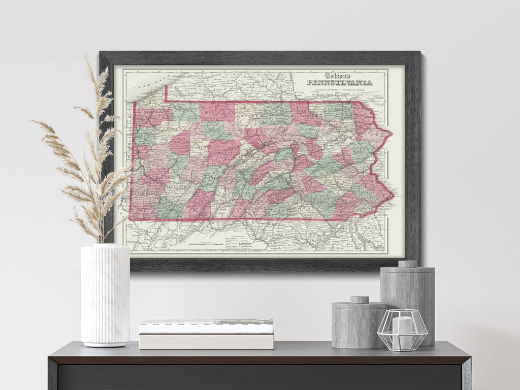 Vintage Pennsylvania map