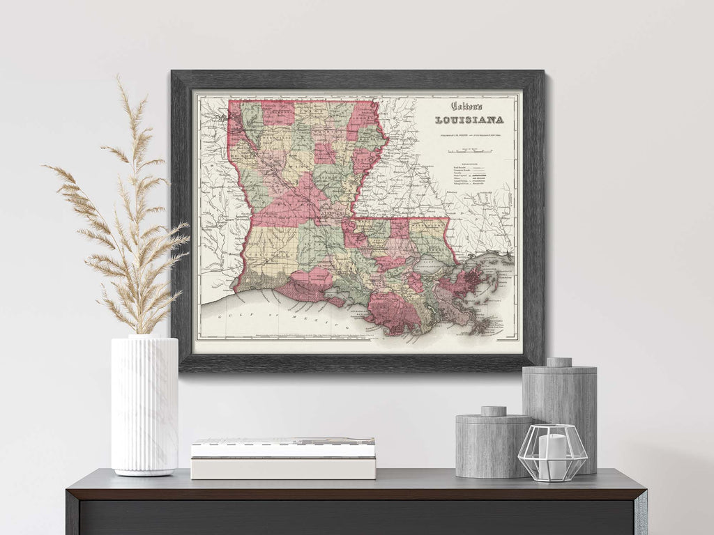 Antique Louisiana Map