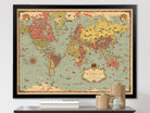 vintage world map