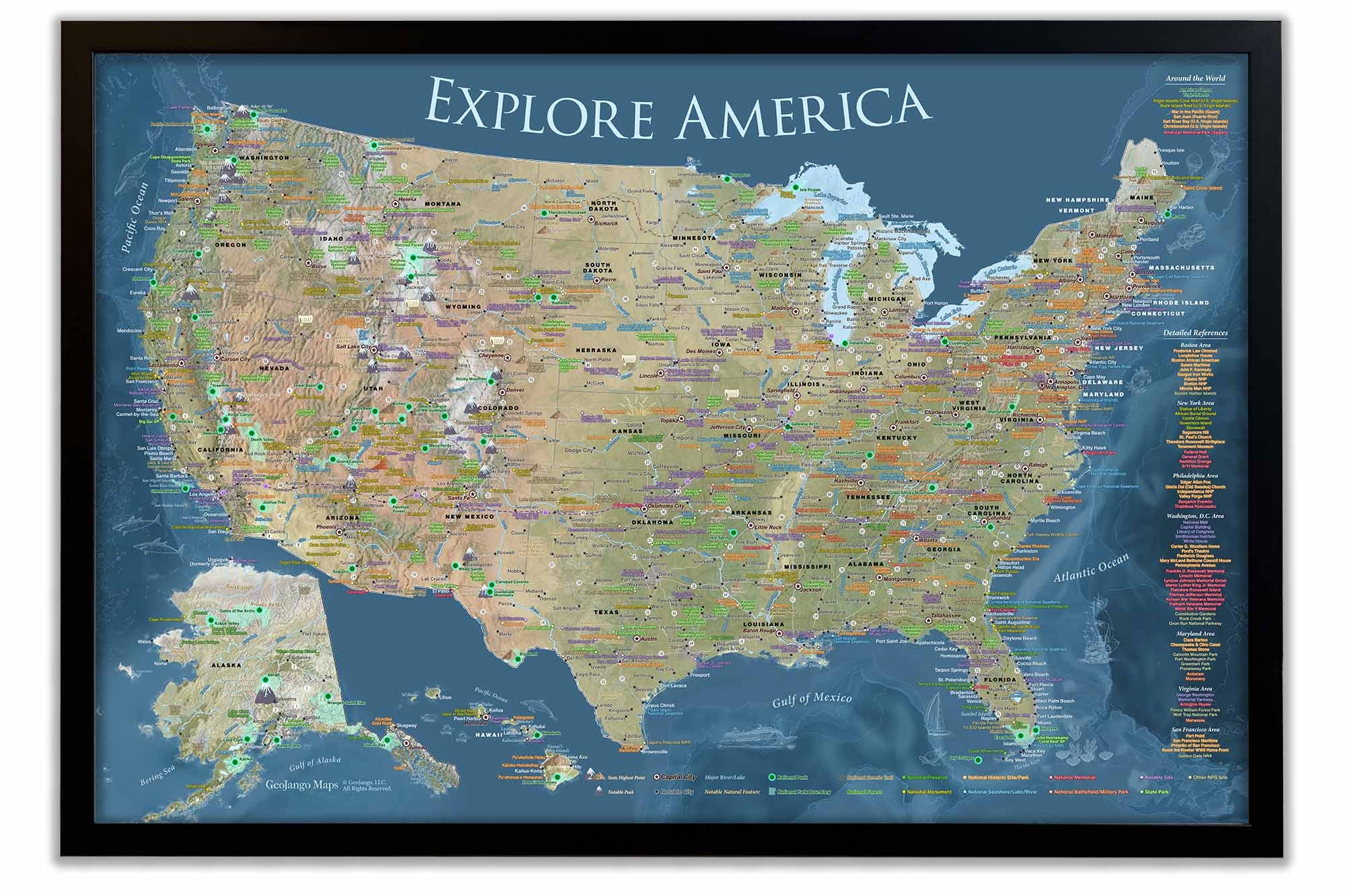 Detailed National Park Map Pinnable