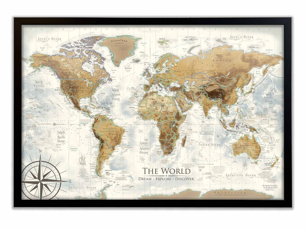 World Push Pin Map | The Magellan World Travel Map