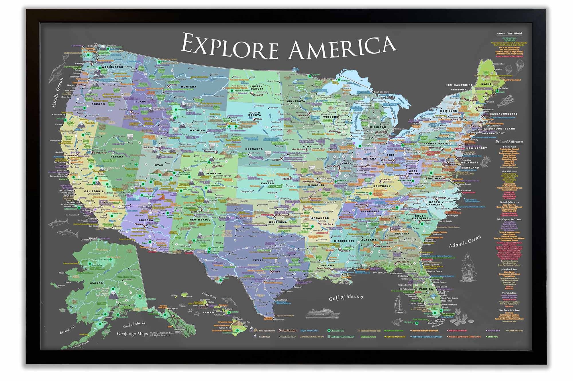 custom national parks map
