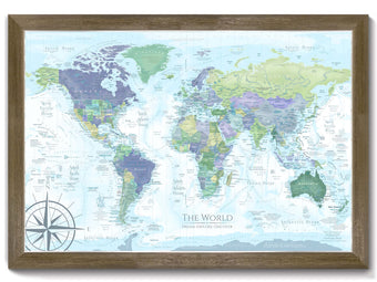 World Push Pin Travel Map – GeoJango Maps
