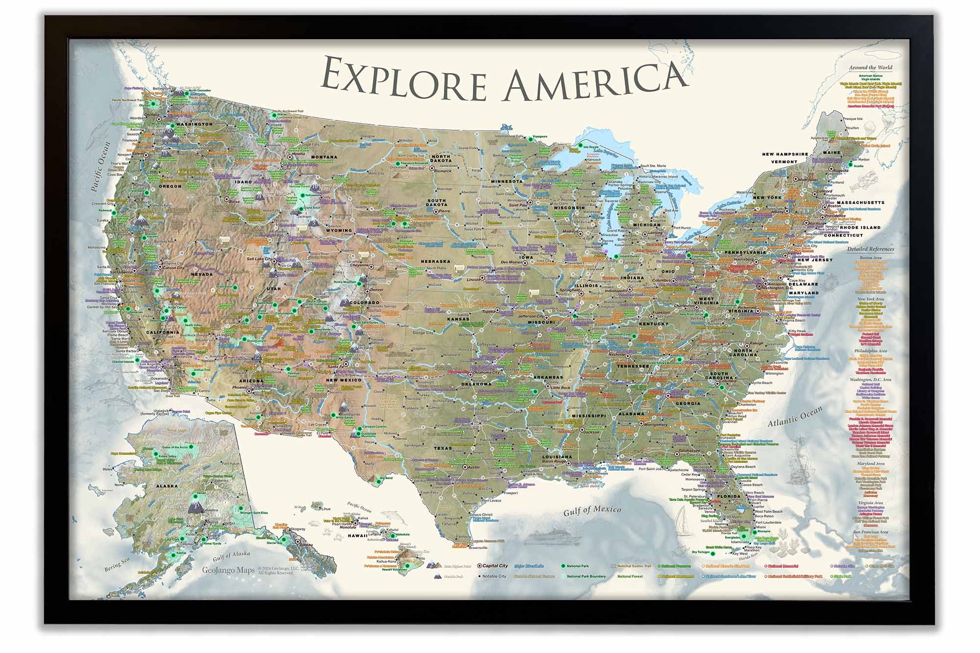 USA National Parks Map