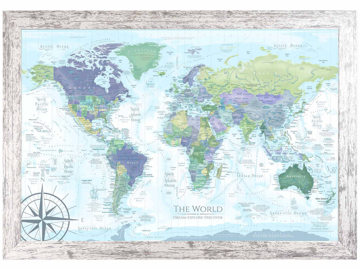 World Push Pin Travel Map – GeoJango Maps