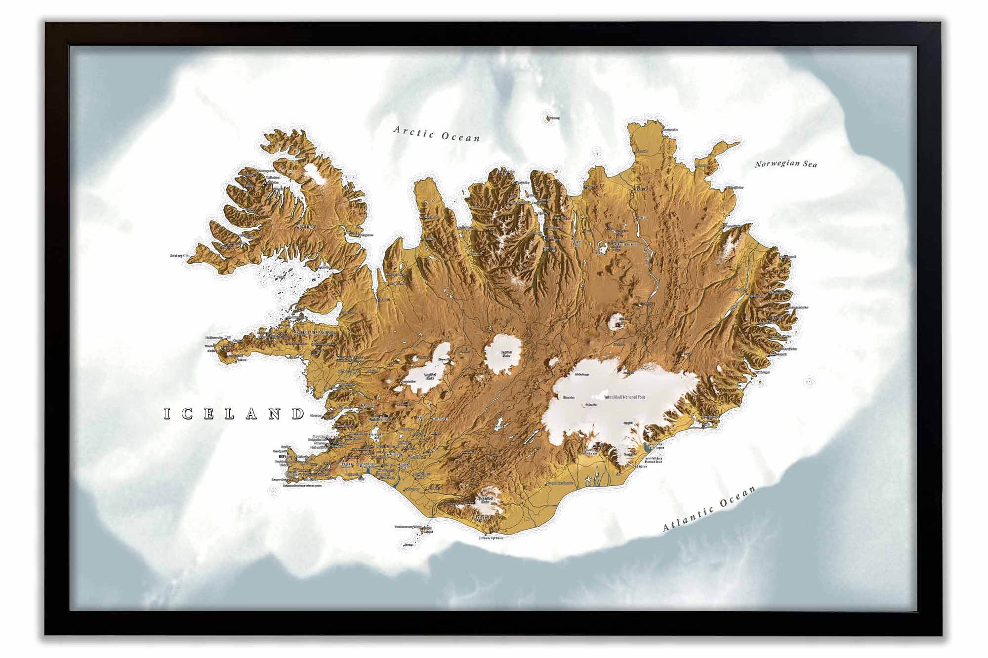 3d map of iceland