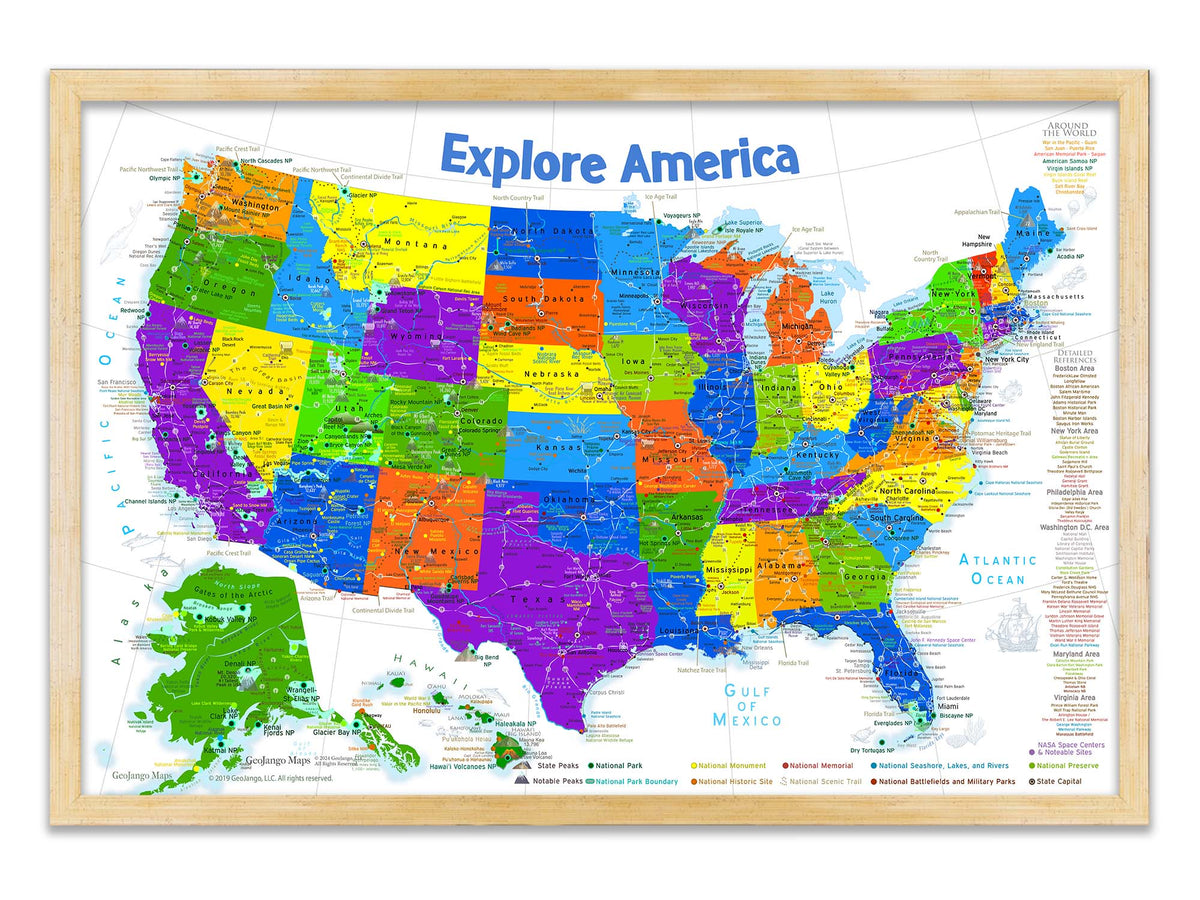 USA Map For Education - Seuss Edition – GeoJango Maps